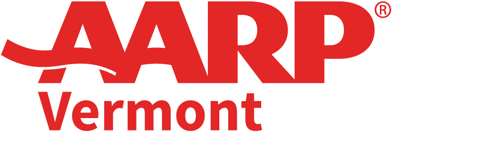 AARP Vermont logo in red text.